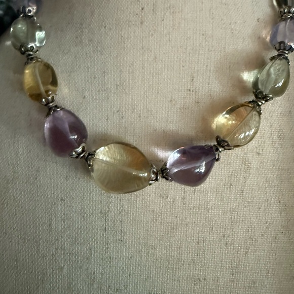 MULTI STONES HAND CRAFTED NUGGETS SHAPE GEMSTONE BEADS NECKLACE!!! - Picture 13 of 15